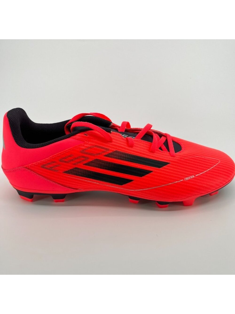 Adidas F50 Club FxG Mens Size 12 Red Black Outdoor Running Lace Up Soccer Cleats